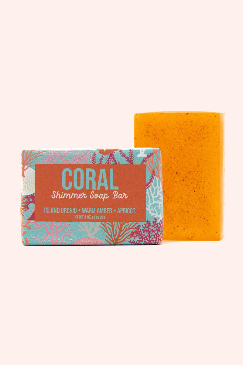 Coral Shimmer Bar Soap