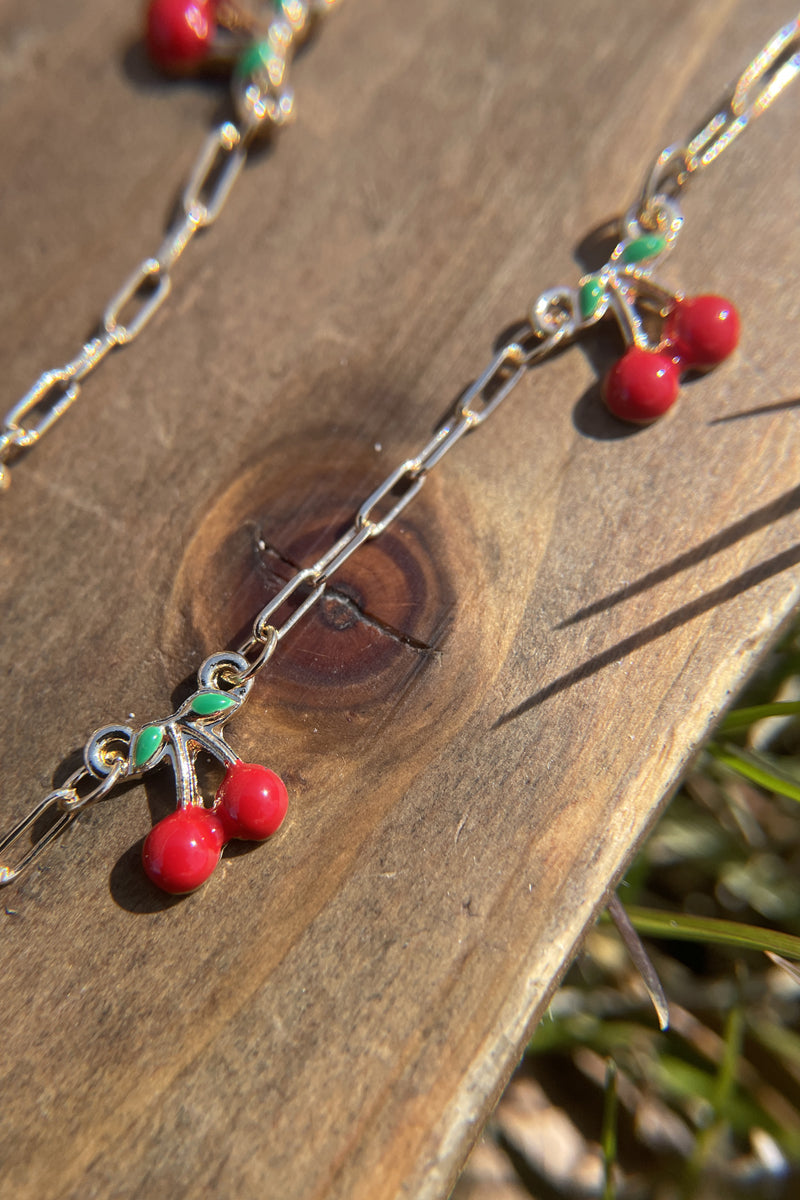 Dainty Chain Cherry Necklace