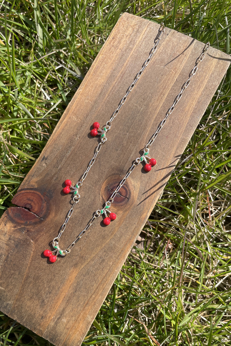Dainty Chain Cherry Necklace