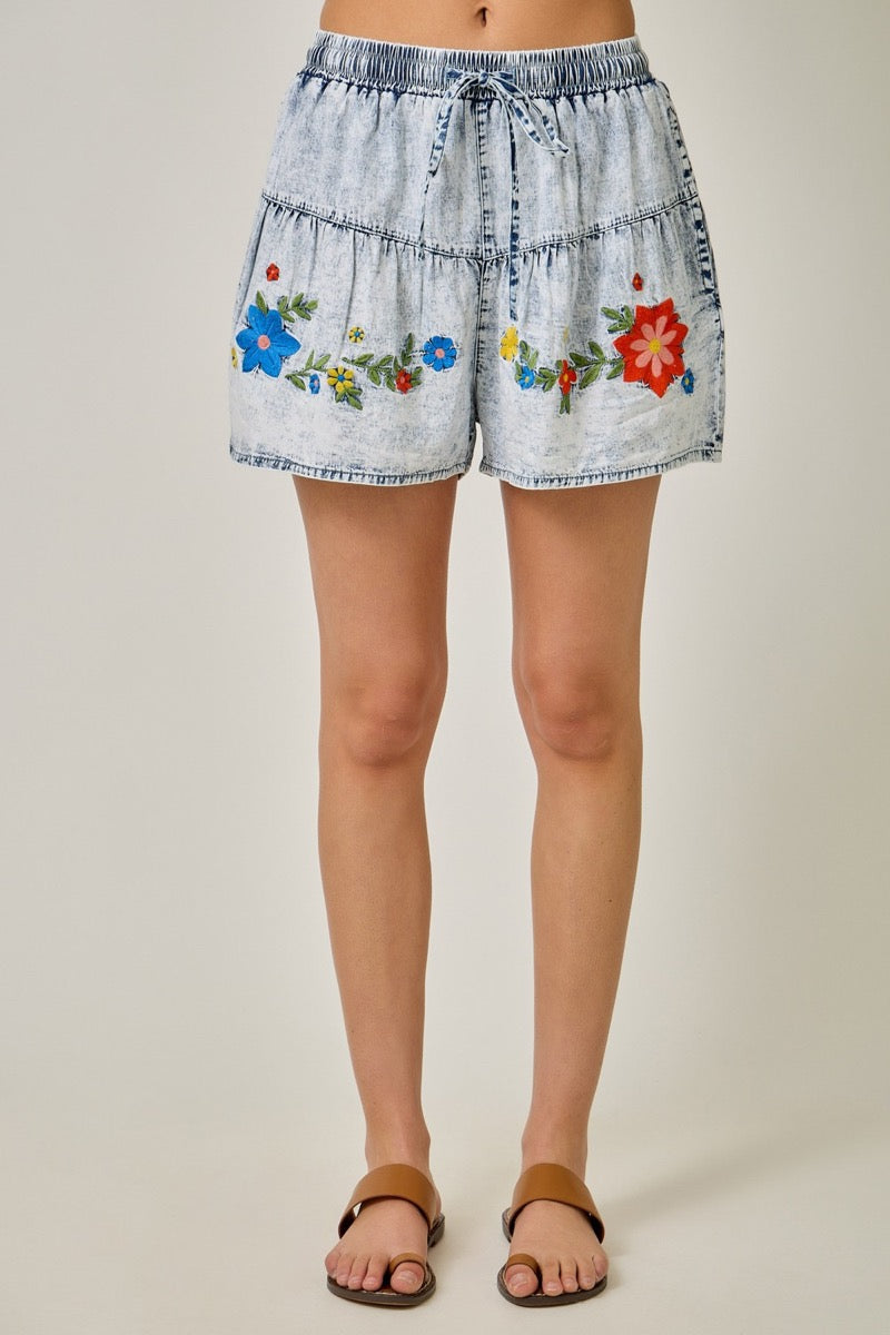 Acid Floral Shorts