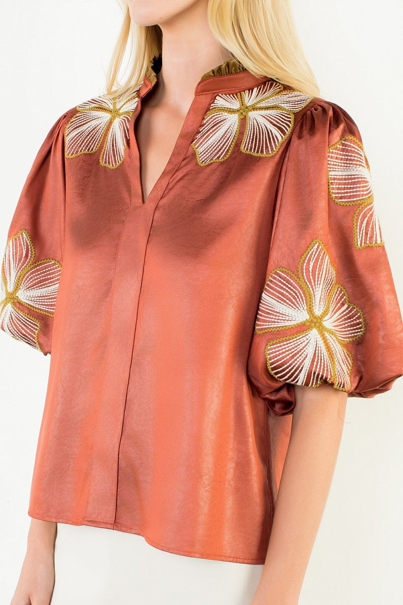 Autumn Flowers Top