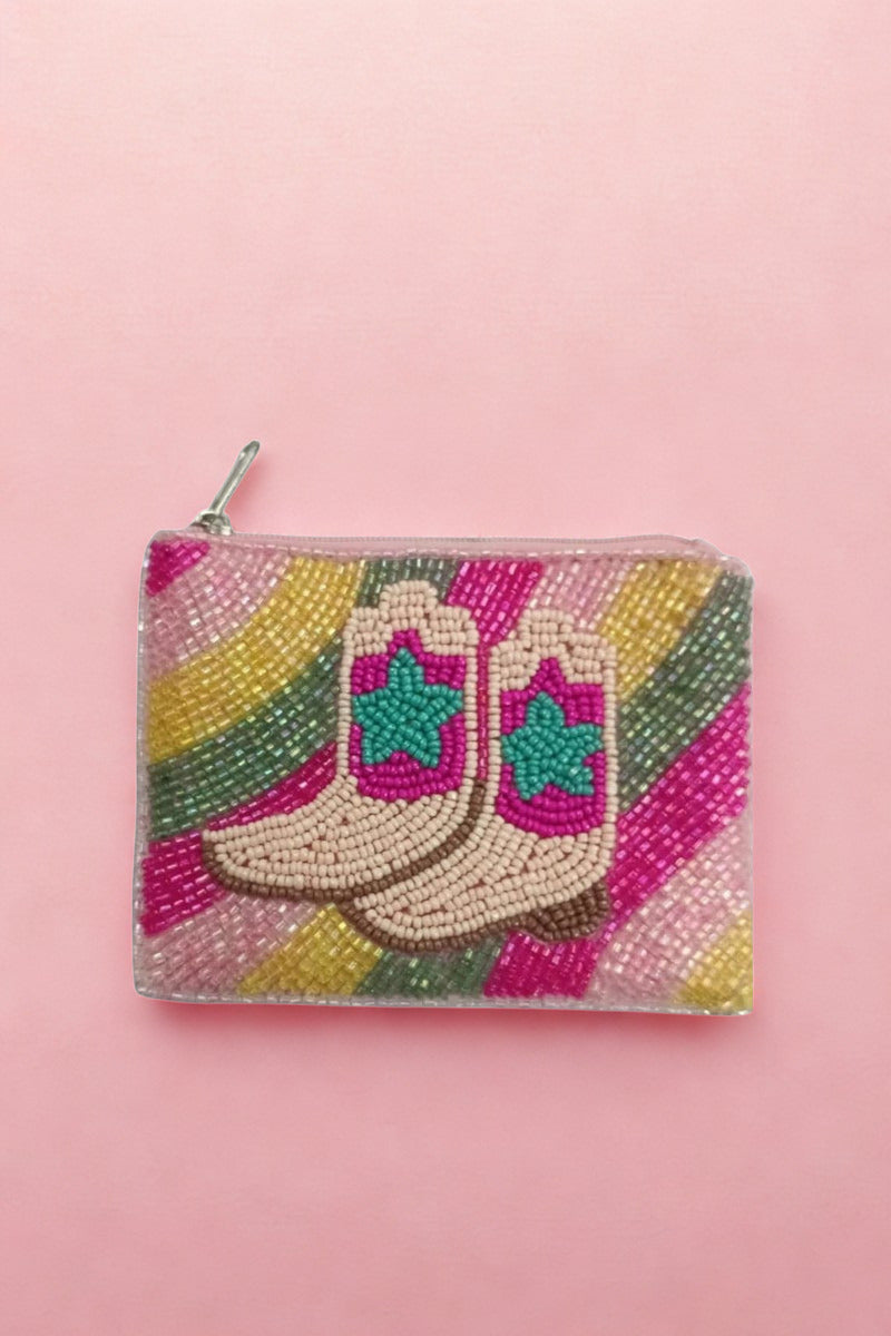 Cowboy Boots Bead Pouch