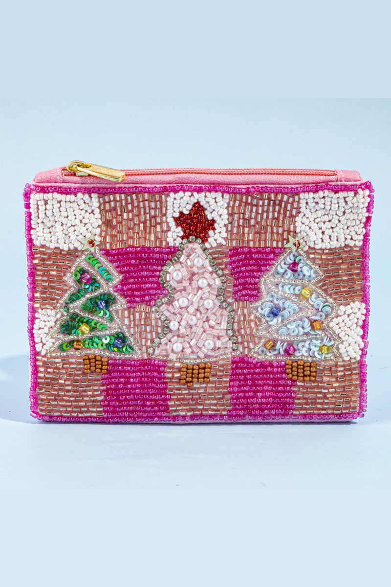 Holiday Trees Bead Pouch