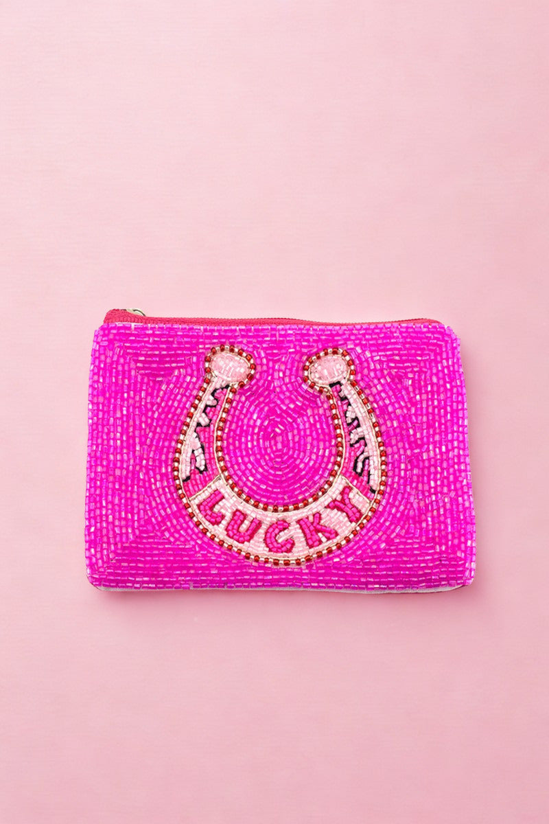 Lucky Horseshoe Bead Pouch