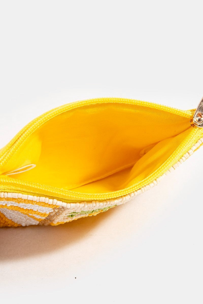 Pineapple Stripe Bead Pouch
