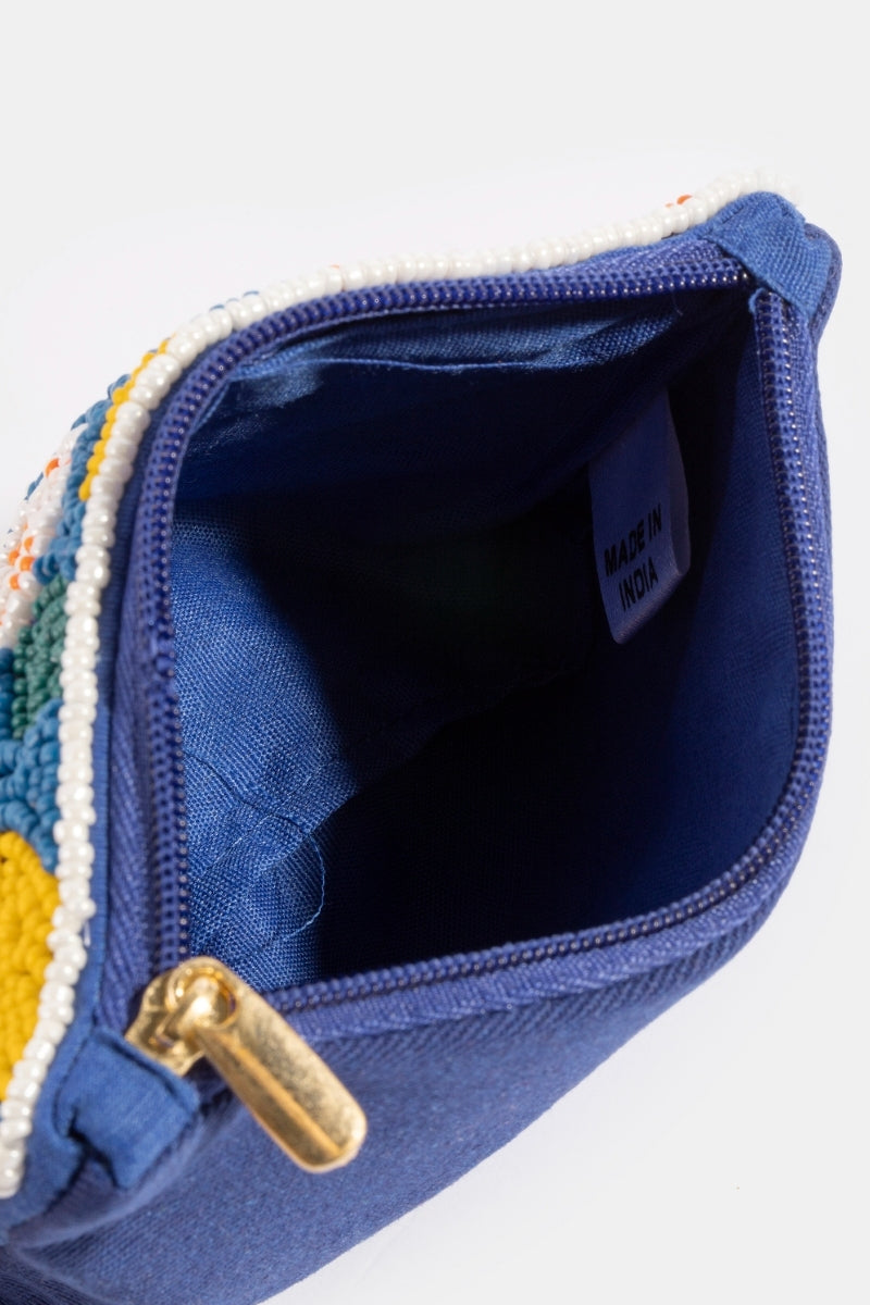 Summer Orange Bead Pouch