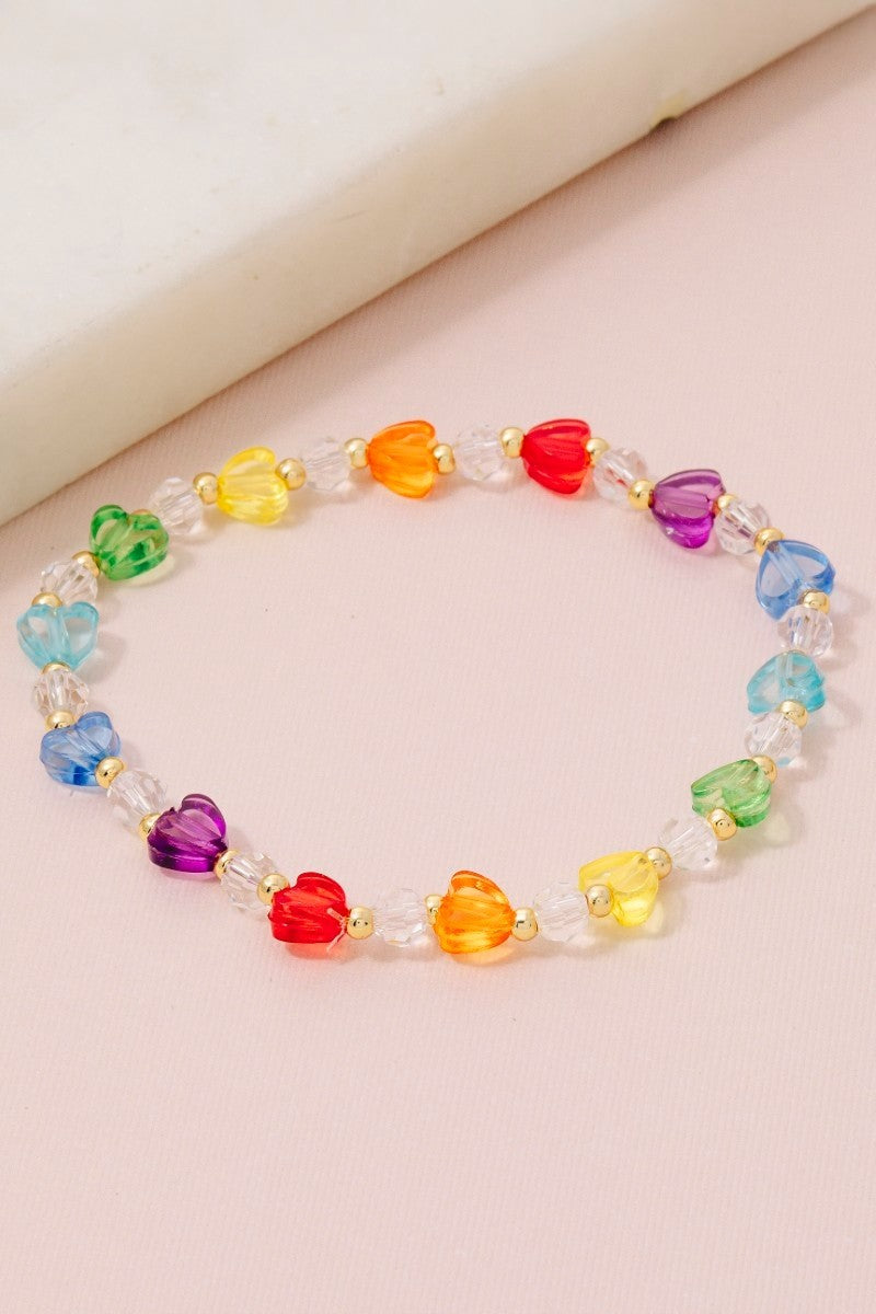 Rainbow Heart Bracelet