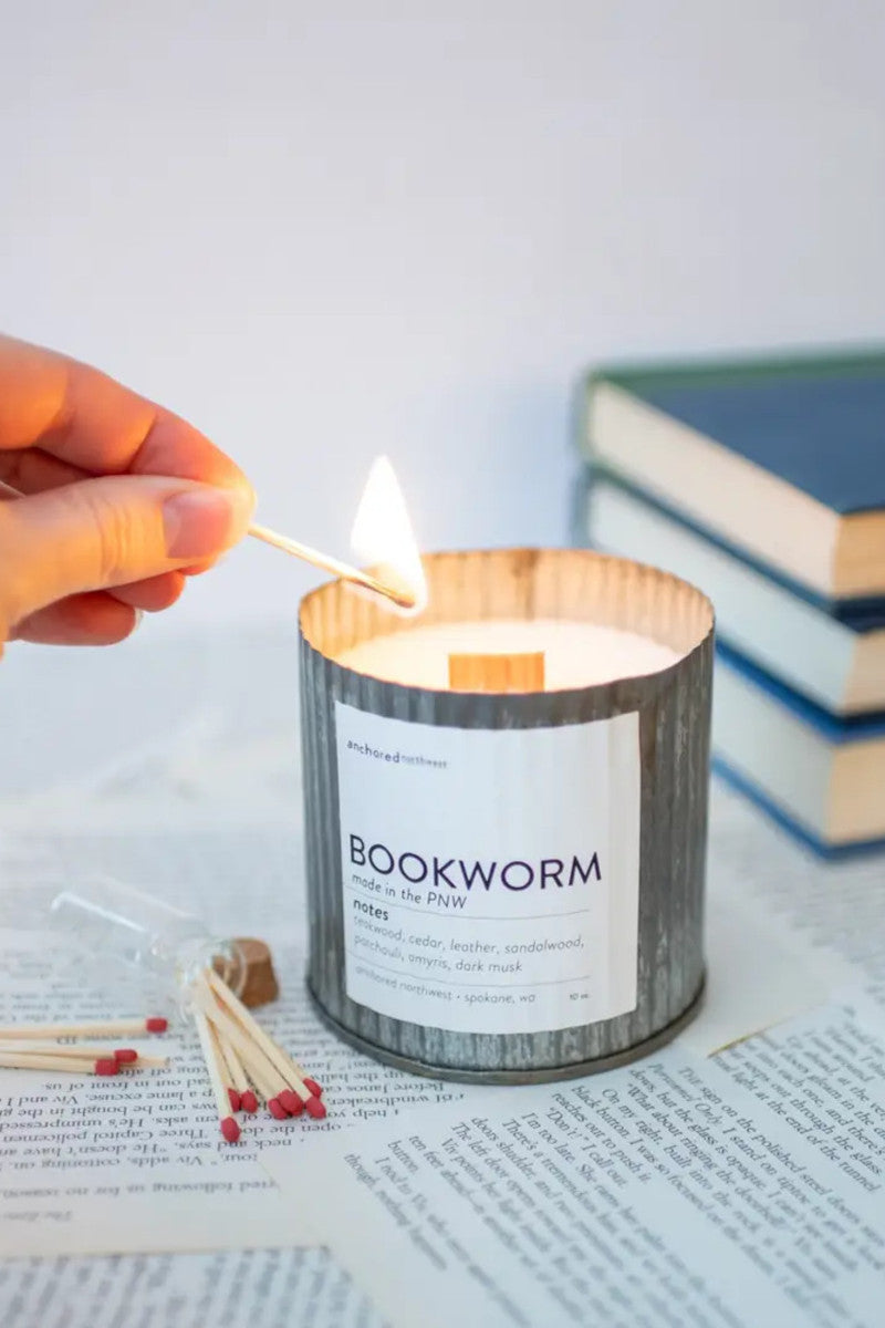 Bookworm Rustic Candle