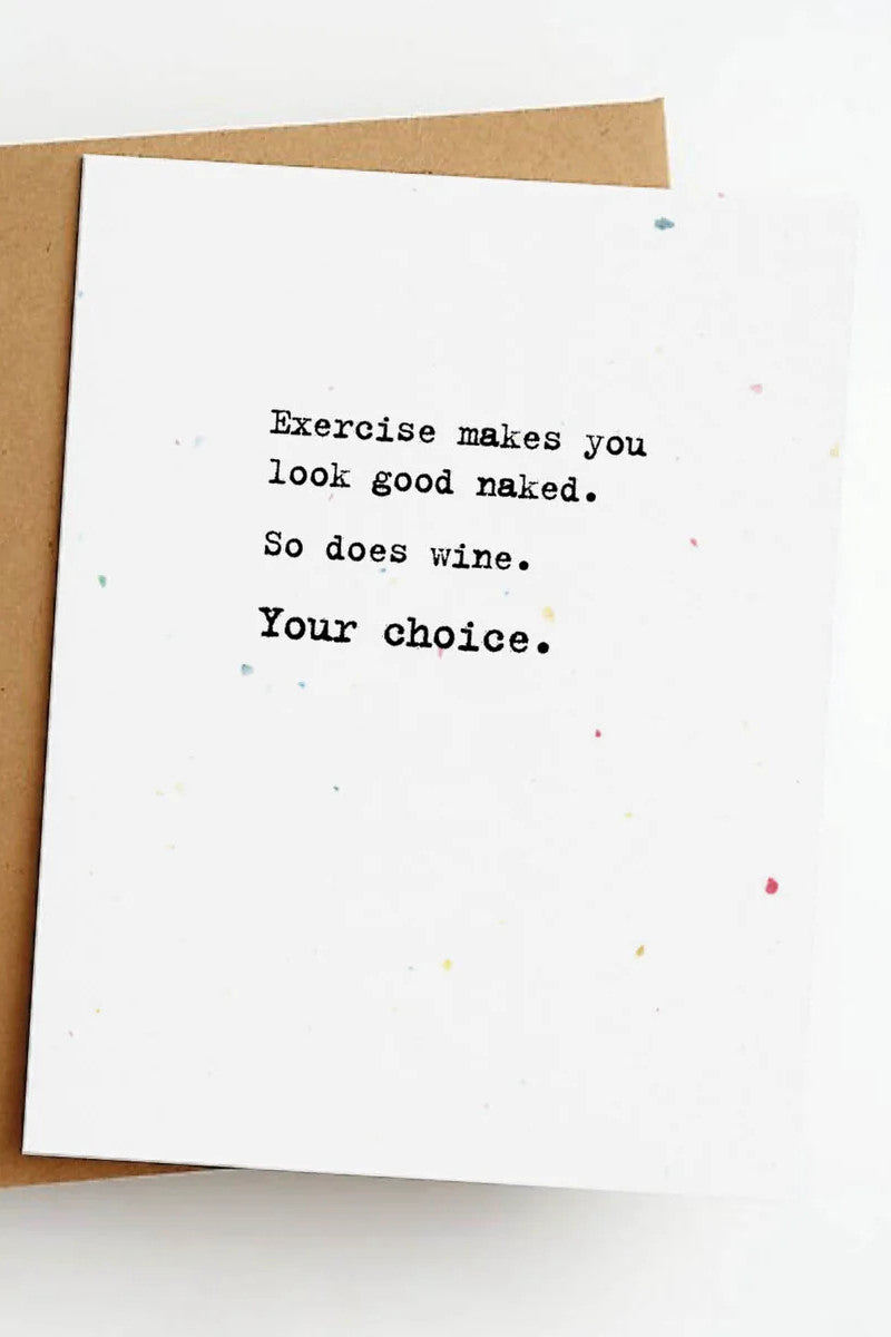 Exercise Wine Card