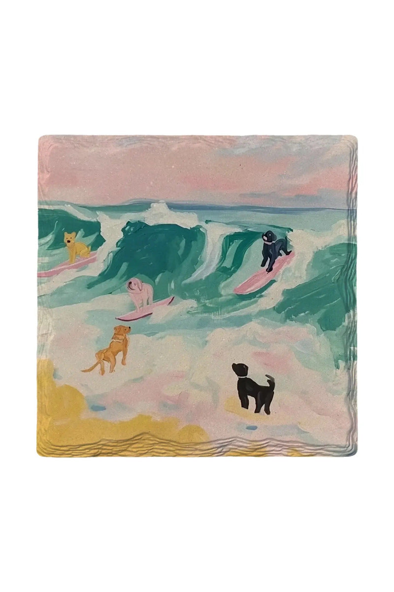 Mill Wood Ceramic Coaster