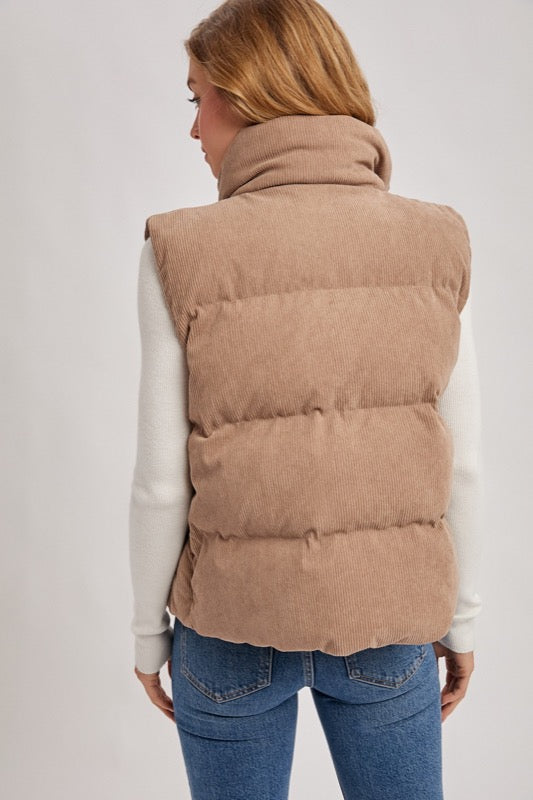 Cord Puffer Vest