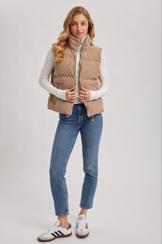 Cord Puffer Vest