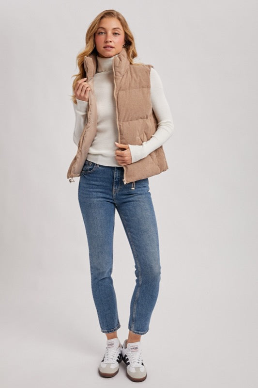 Cord Puffer Vest