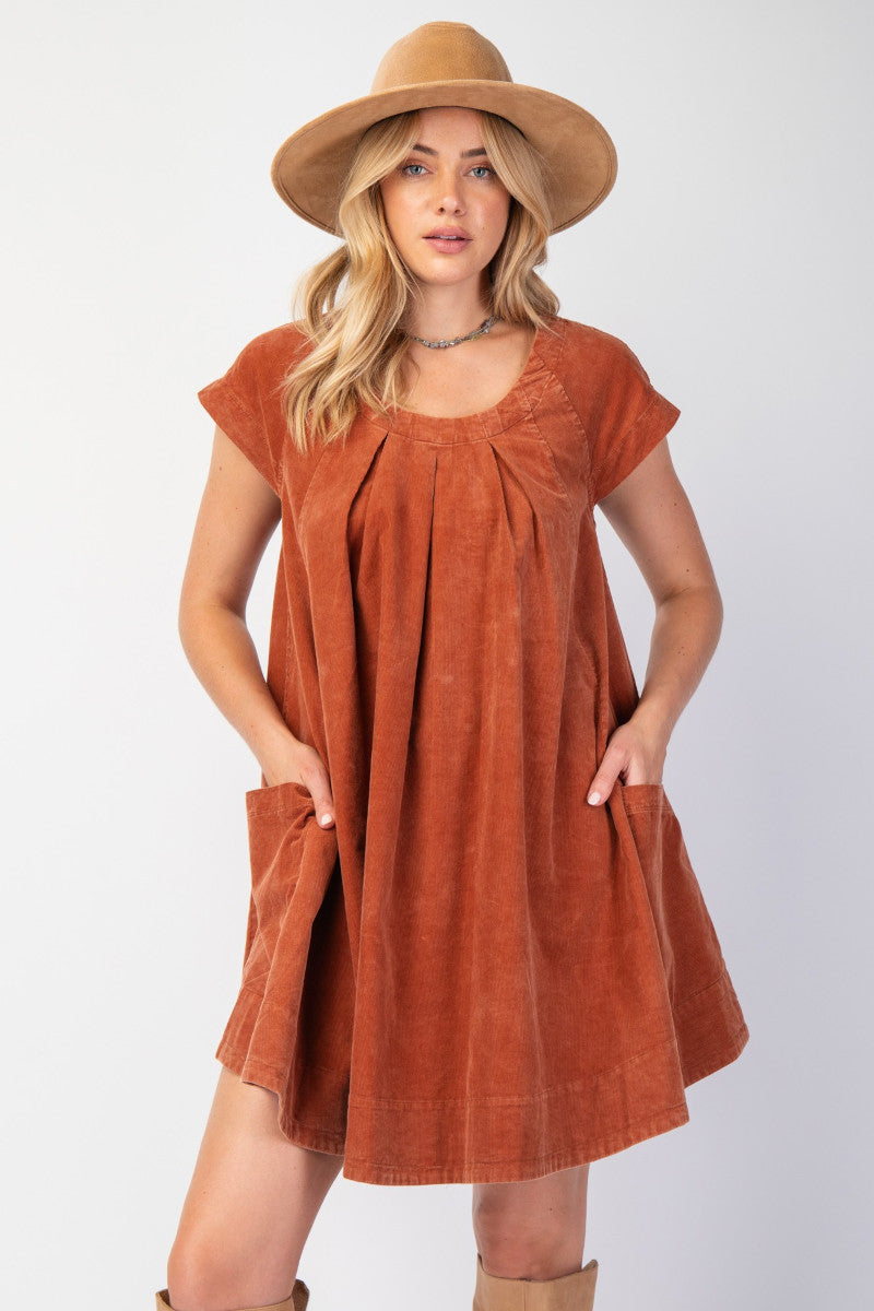 Corduroy Swing Dress