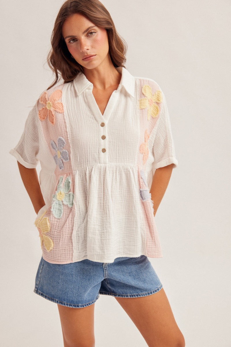 Daisy Patchwork Top