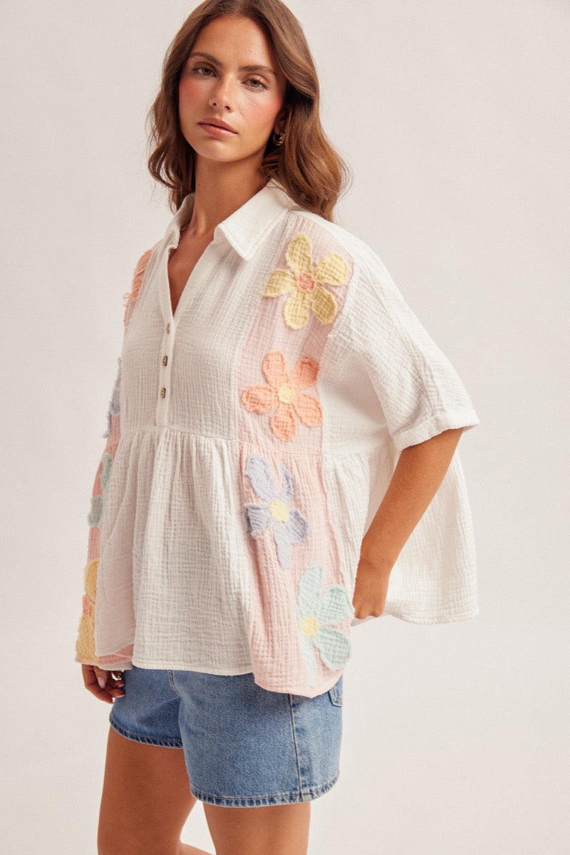 Daisy Patchwork Top