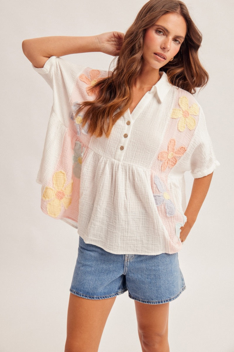Daisy Patchwork Top