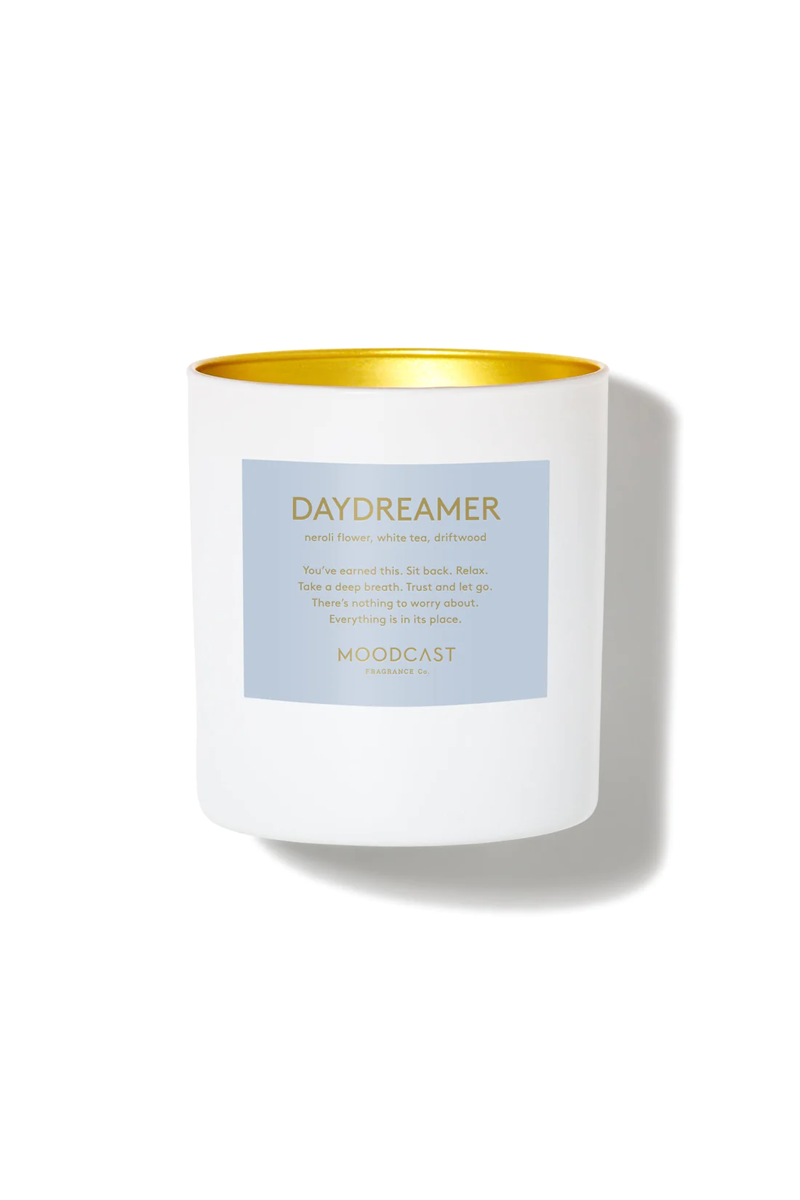 Daydreamer White/Gold Candle