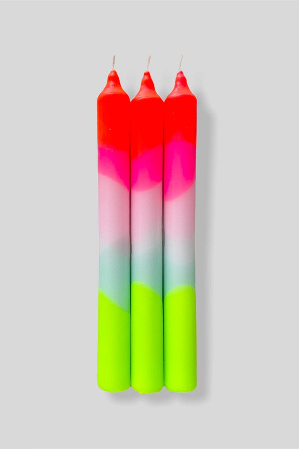 Dip Dye Neon Tapers