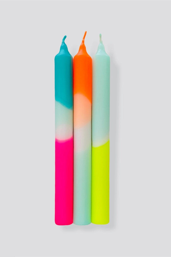 Dip Dye Neon Tapers