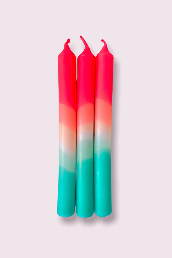 Dip Dye Neon Tapers