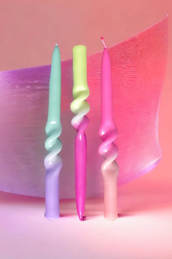 Dip Dye Swirl Tapers