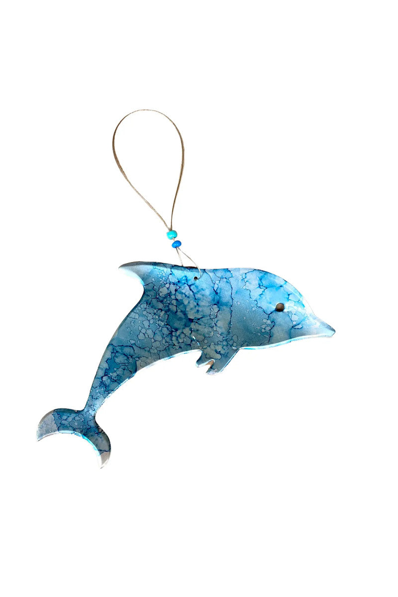 Dolphin Recycled Can Ornament