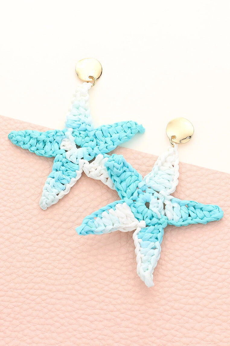 Crochet Starfish Earrings