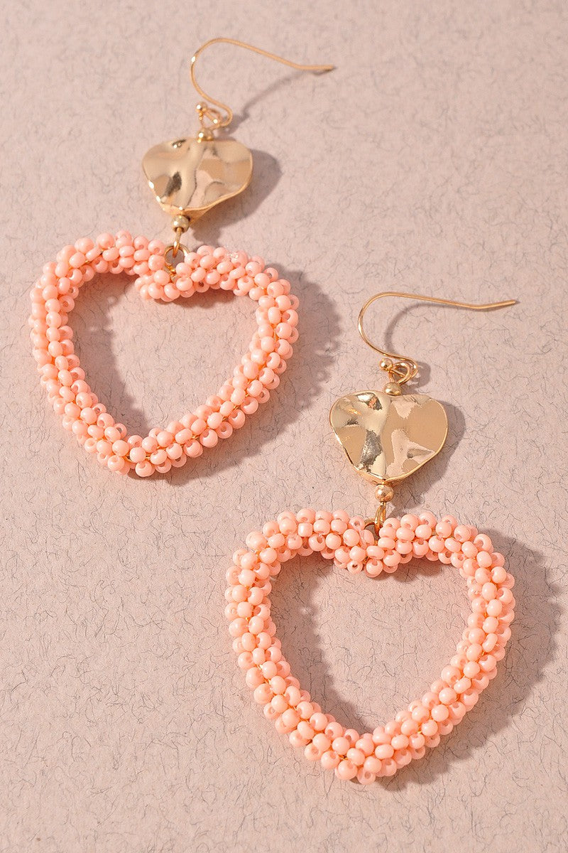 Heart Bead Earrings