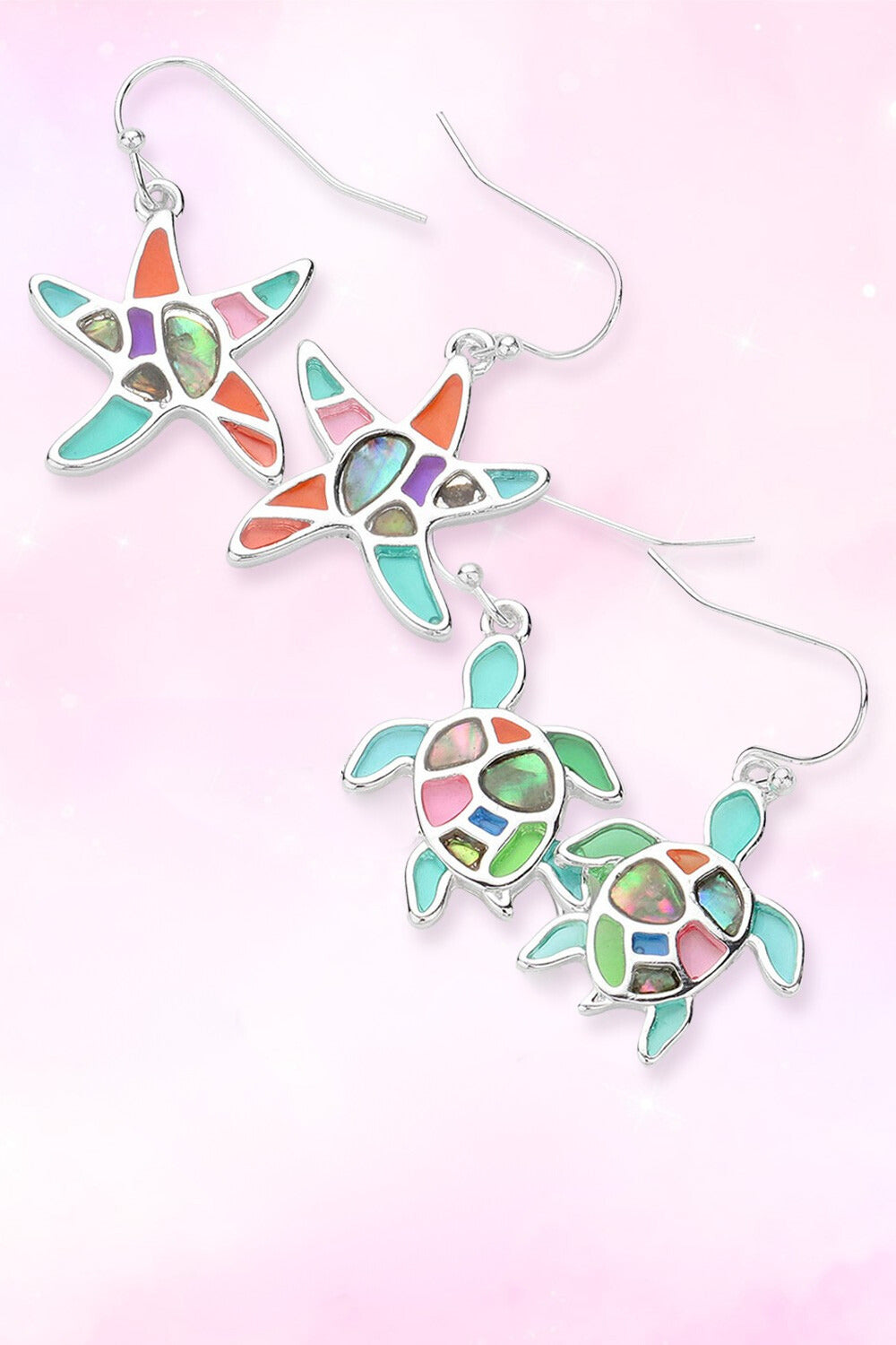 Painted Sea Earrings