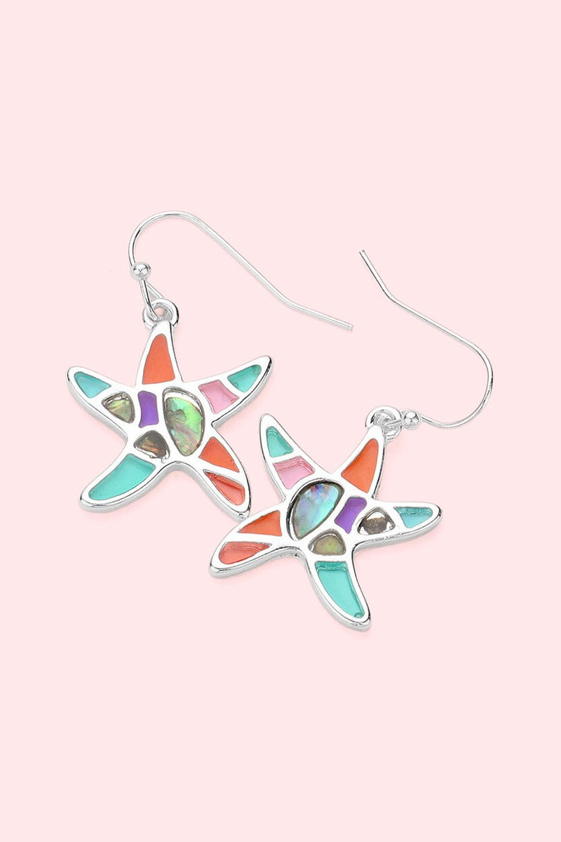 Painted Sea Earrings