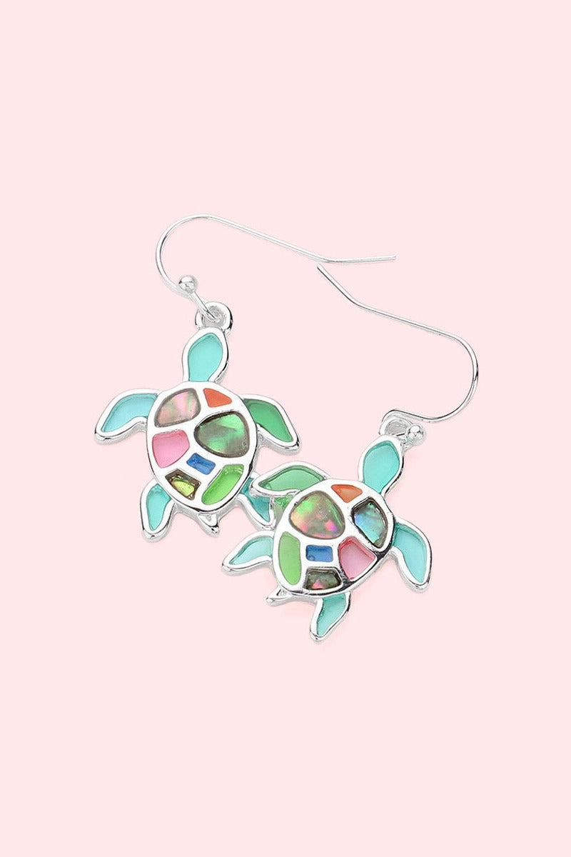 Painted Sea Earrings