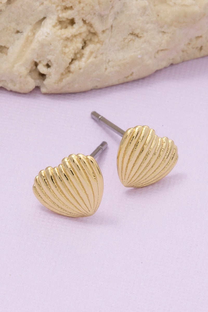 Ripple Heart Earrings