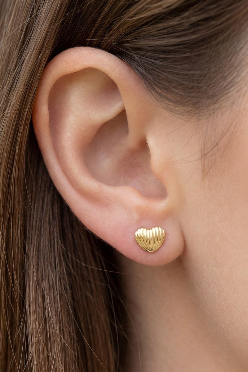 Ripple Heart Earrings