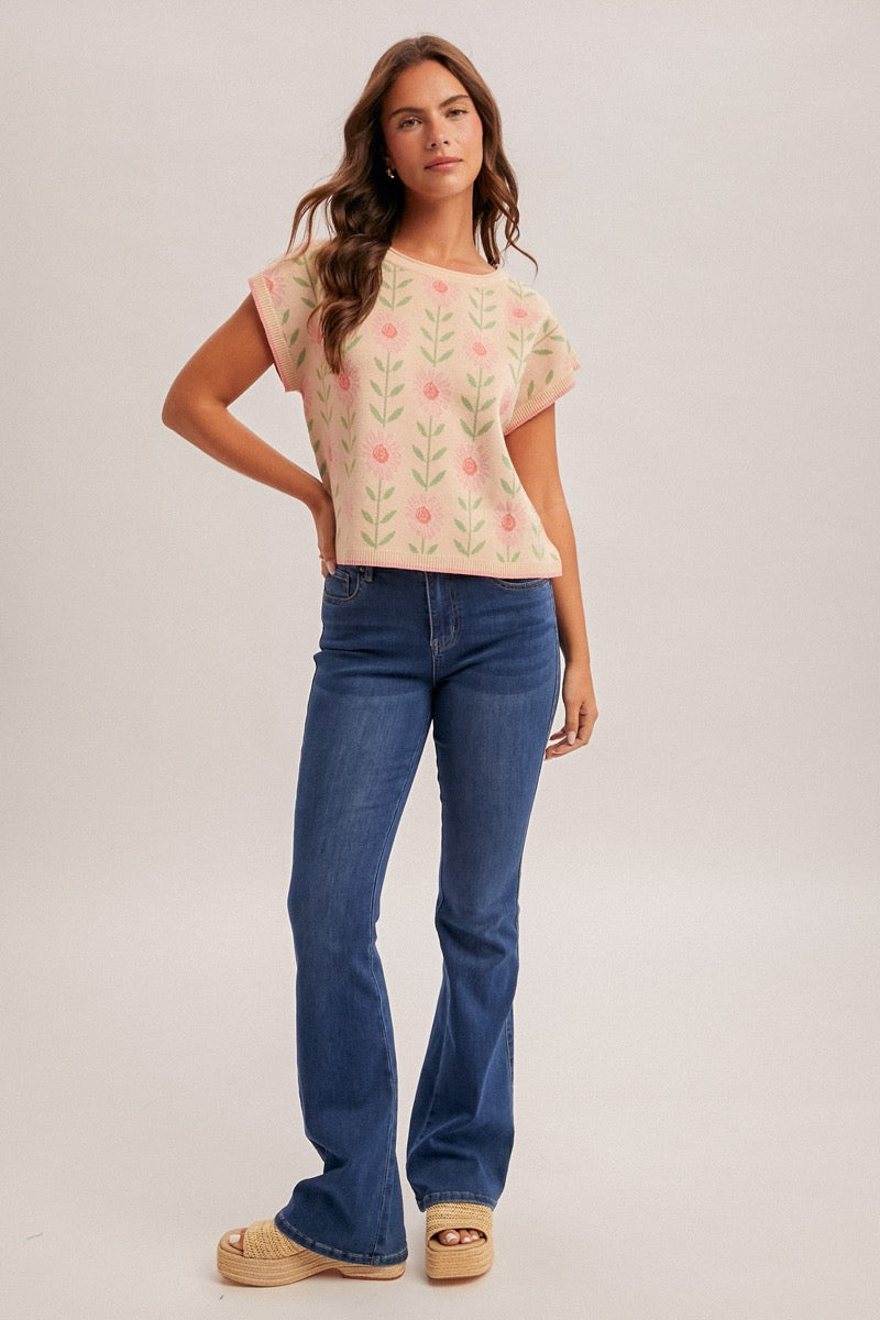 Floral Boxy Sweater