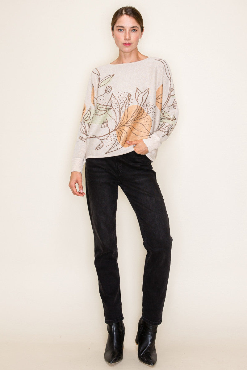 Floral Scene Sweater