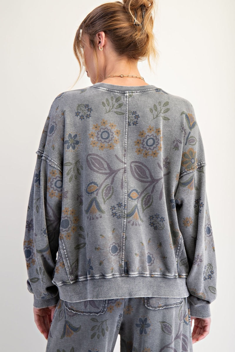 Floral Wash Sweatshirt