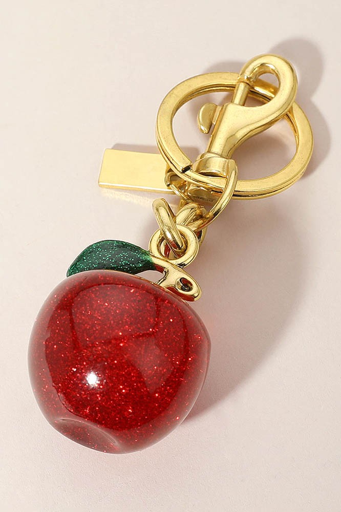 Glitter Fruit Keychain