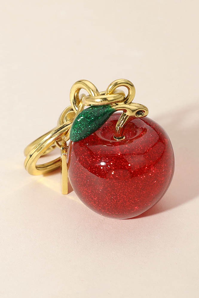 Glitter Fruit Keychain
