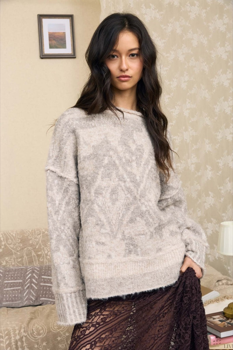 Heathered Knit Sweater