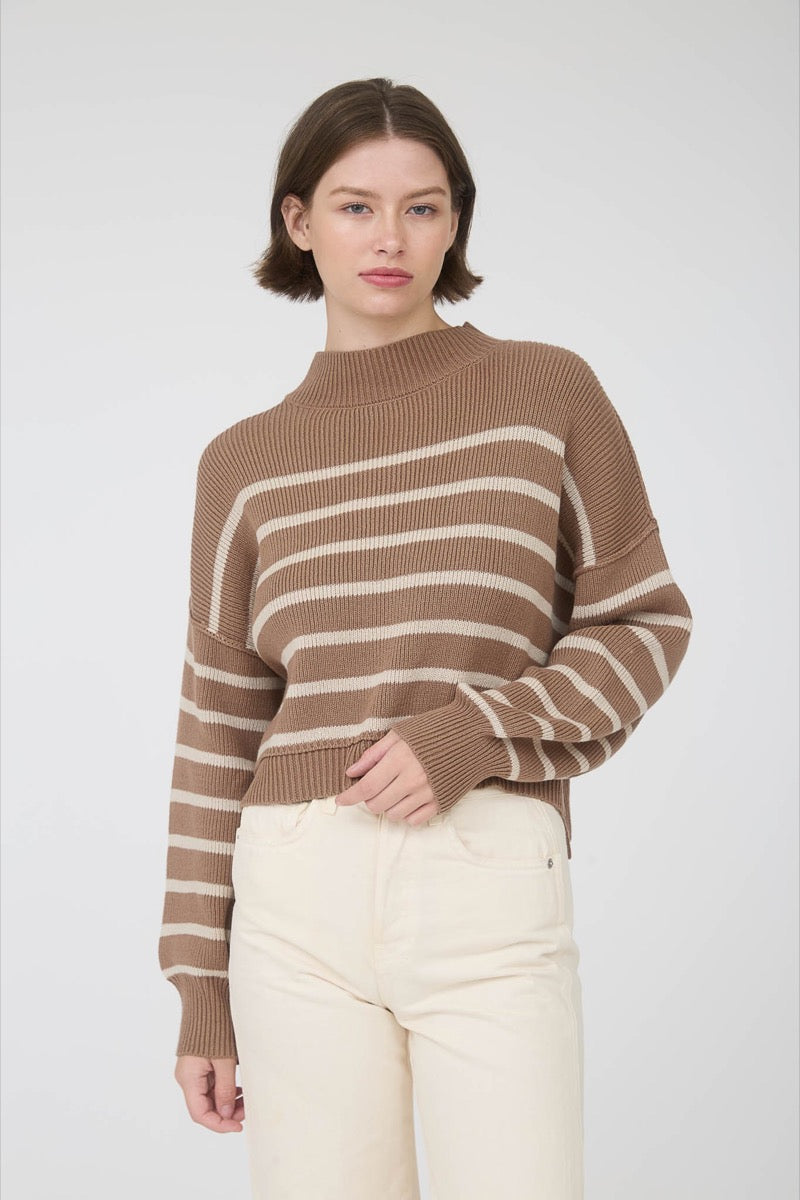Mock Stripe Sweater