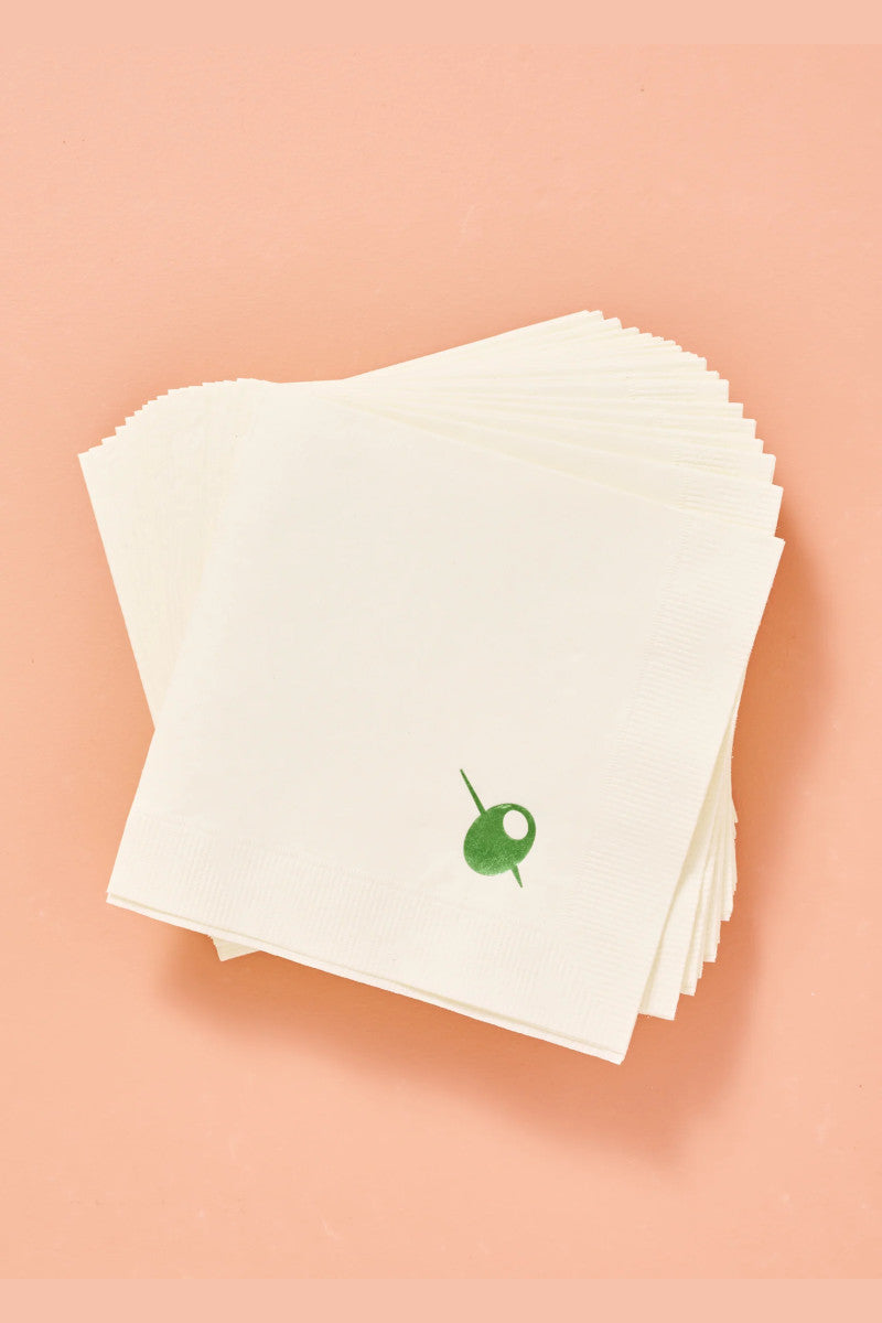 Olive Cocktail Napkins