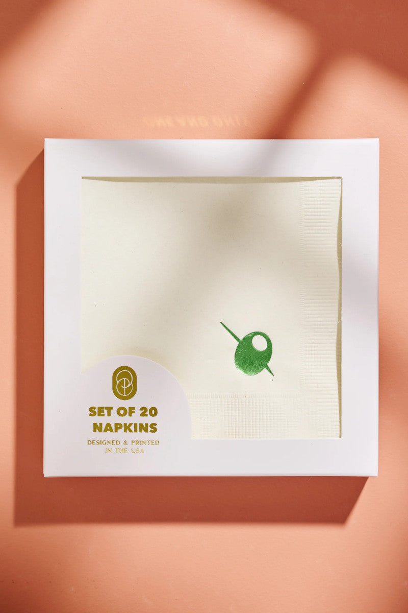 Olive Cocktail Napkins