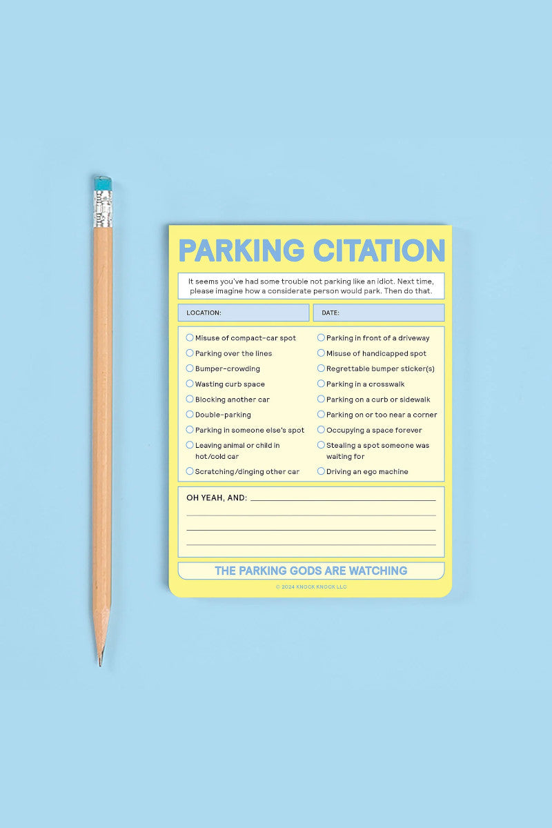 Parking Citation Note Pad