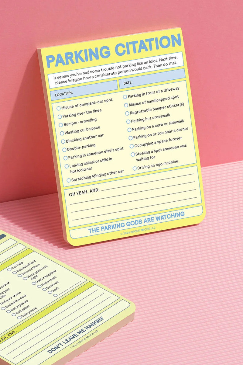 Parking Citation Note Pad