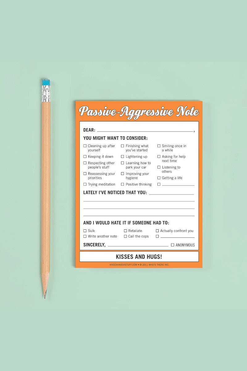 Passive Aggressive Note Pad