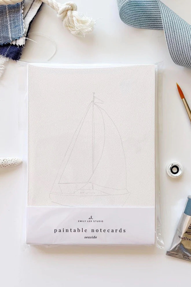 Seaside Paintable Notecards