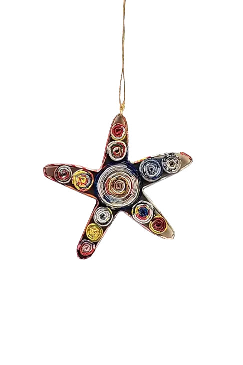 Recycled Paper Starfish Ornament