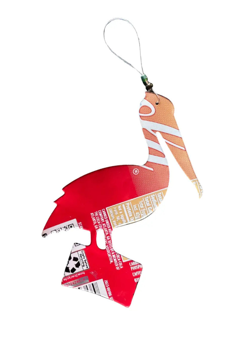 Pelican Recycled Can Ornament