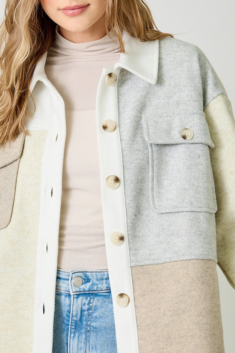 Pieced Together Shacket